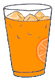 Orange juice drink illustration