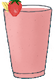 Strawberry smoothie drink illustration