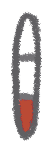 Nearly empty red patience bar icon