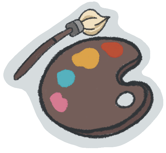 Art palette sticker